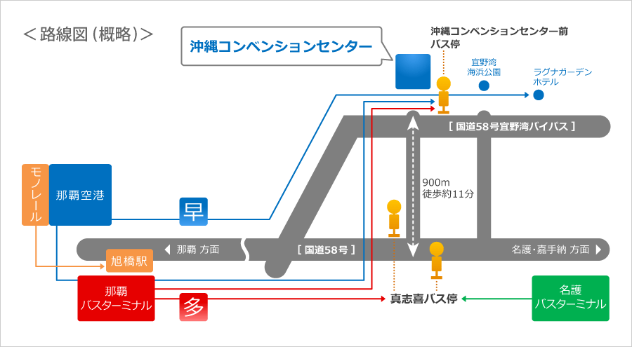 バス・モノレール　路線図